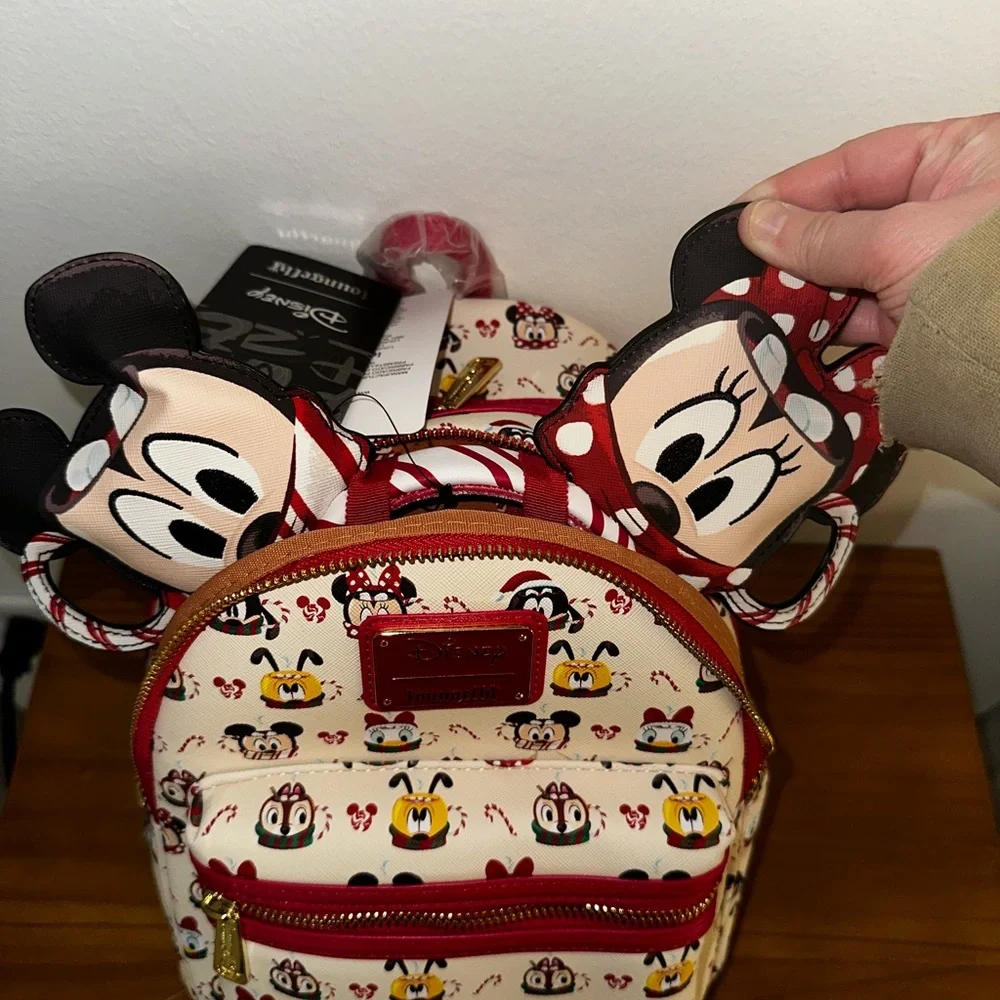 Loungefly Disney Christmas Characters Hot Cocoa Scented With Ears NEW One Size - Picture 3 of 10